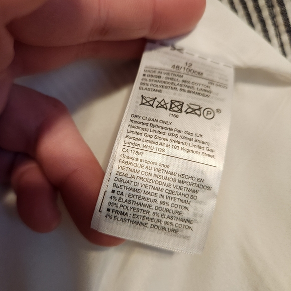 Banana Republic gray and cream women's double-breasted blazer size 12 - Picture 9 of 14